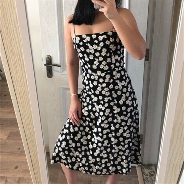 new style summer women dresse elegant floral sleeveless casual dress print knee length party short slip dresses fashion 2019, Black;gray 
new style summer women dresse elegant floral sleeveless casual dress print knee length party short slip dresses fashion 2019, Black;gray