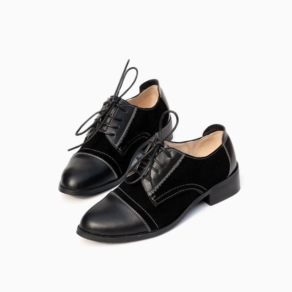 spring/autumn genuine leather flats women's shoes college style plus size women's low heel shoes leather women, Black
spring/autumn genuine leather flats women's shoes college style plus size women's low heel shoes leather women, Black