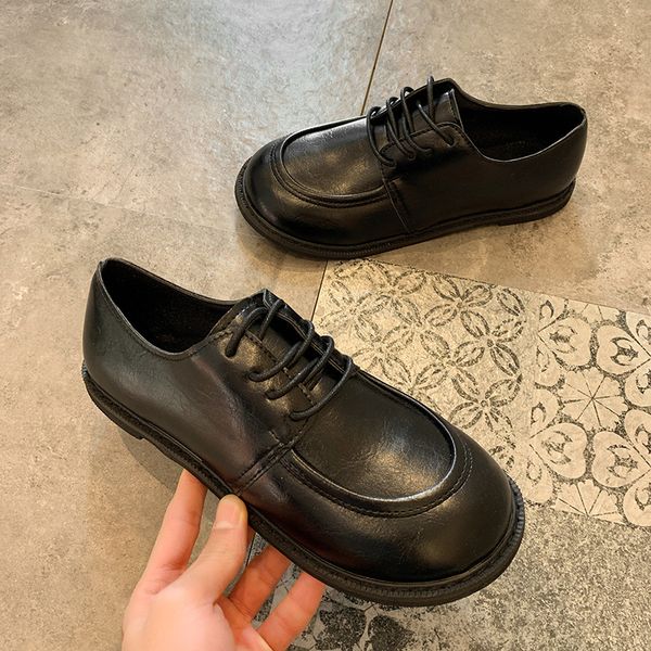 women's shoes woman flats 2020 new spring retro british round toe student flat loafers lace up solid black leather casual shoes
women's shoes woman flats 2020 new spring retro british round toe student flat loafers lace up solid black leather casual shoes