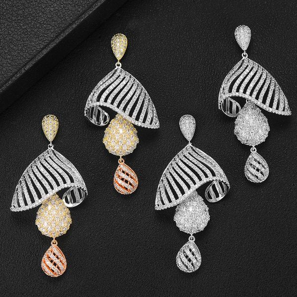 godki 2020 christmas mushroom charms long statement dangle earrings for women wedding fashion cubic zircon bohemia jewelry, Silver
godki 2020 christmas mushroom charms long statement dangle earrings for women wedding fashion cubic zircon bohemia jewelry, Silver