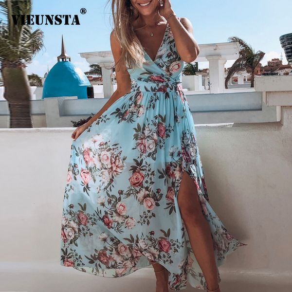 2020 spring summer chiffon dress women deep v-neck floral print party dress elegant sleeveless split long dresses vestidos, Black;gray
2020 spring summer chiffon dress women deep v-neck floral print party dress elegant sleeveless split long dresses vestidos, Black;gray