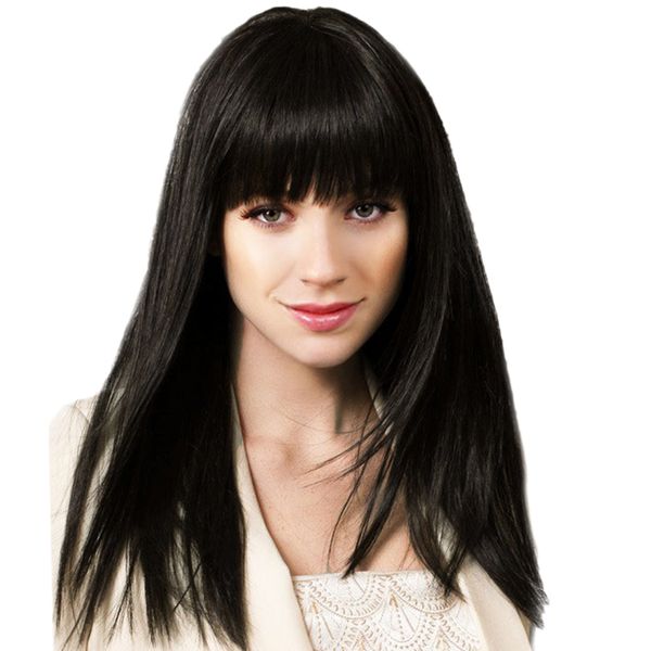 real human hair full wigs, neat bangs straight hair style, cosplay party wedding daily costume use, heat resistant 48cm, Black
real human hair full wigs, neat bangs straight hair style, cosplay party wedding daily costume use, heat resistant 48cm, Black