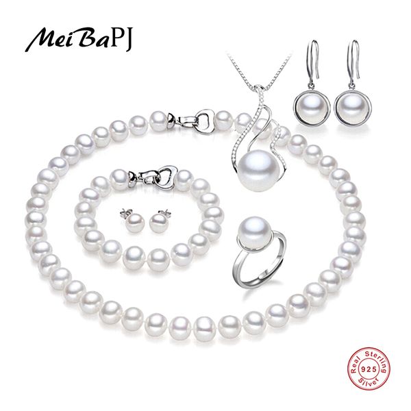 meibapj 925 sterling silver 6 items sets 100% real natural pearl jewelry set for women white color gift box, Black
meibapj 925 sterling silver 6 items sets 100% real natural pearl jewelry set for women white color gift box, Black