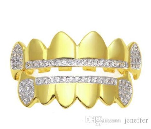 new arrival the bling king cz fang teeth grills sets caps & bottom set iced out cubic zirconia men women vampire tooth jewelry, Blue;slivery
new arrival the bling king cz fang teeth grills sets caps & bottom set iced out cubic zirconia men women vampire tooth jewelry, Blue;slivery