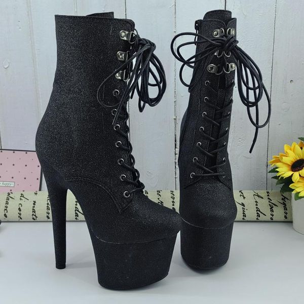 leecabe black glitter 17cm/7inches with shinny high heel platform boots closed toe pole dance boot
leecabe black glitter 17cm/7inches with shinny high heel platform boots closed toe pole dance boot