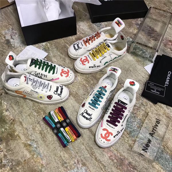 2019 genuine leather flat luxury neaker colorful print hoe increa e wild couple men women hoe white pink ize 35 44
2019 genuine leather flat luxury neaker colorful print hoe increa e wild couple men women hoe white pink ize 35 44