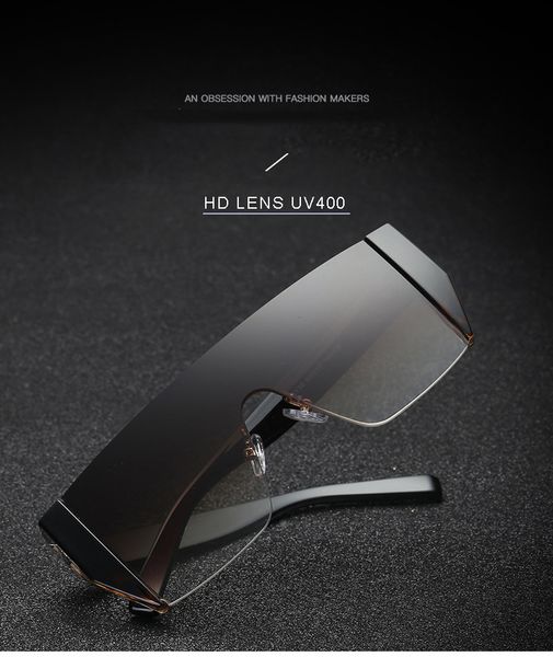 new who cutie 2019 futuristic one piece sunglasses men brand designer oversized square rimless sun glasses black shades women om504
new who cutie 2019 futuristic one piece sunglasses men brand designer oversized square rimless sun glasses black shades women om504