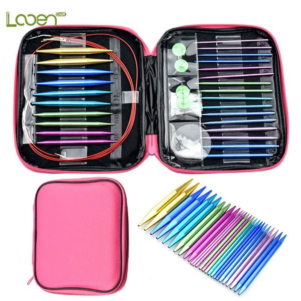 looen brand 26pcs/set aluminum change head detachable circular knitting needle ring set diy tools for home sewing needle crafts, Black
looen brand 26pcs/set aluminum change head detachable circular knitting needle ring set diy tools for home sewing needle crafts, Black
