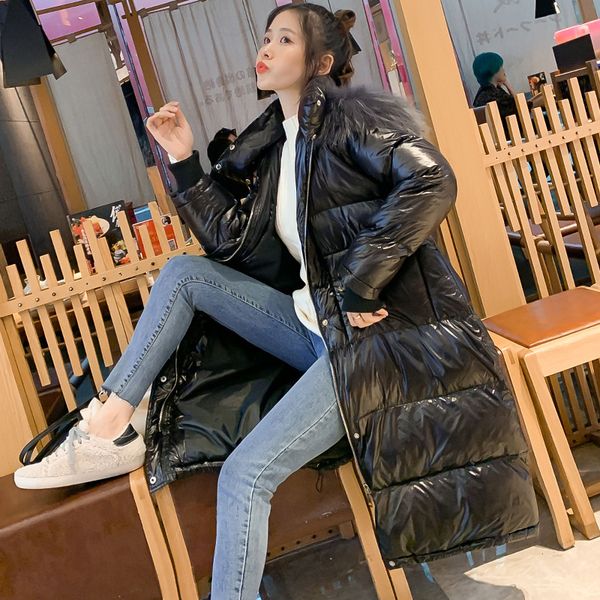 2019 korean-style women's winter new style elegant thick fur collar long cotton-padded jacket large girl's large size dress s, Blue;black
2019 korean-style women's winter new style elegant thick fur collar long cotton-padded jacket large girl's large size dress s, Blue;black