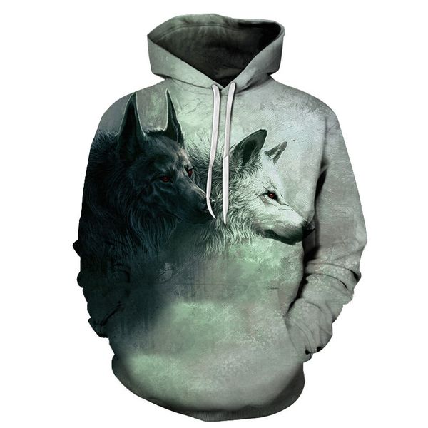 double wolf print hoodie men 3d hoodie brand sweatshirt cool boy pullover fashionable harajuku pullover long sleeve hood, Black
double wolf print hoodie men 3d hoodie brand sweatshirt cool boy pullover fashionable harajuku pullover long sleeve hood, Black