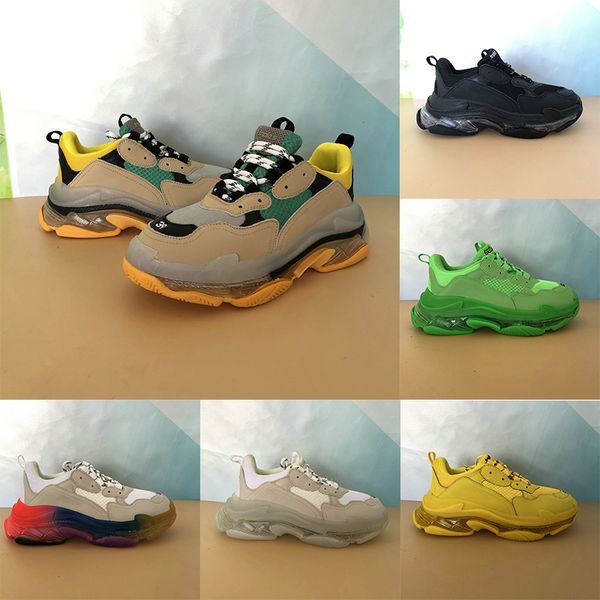 2020 new triple-s crystal bottom luxury dad shoes men women desinger paris casual shoes clear sole yellow vintage platform trainers, Black
2020 new triple-s crystal bottom luxury dad shoes men women desinger paris casual shoes clear sole yellow vintage platform trainers, Black