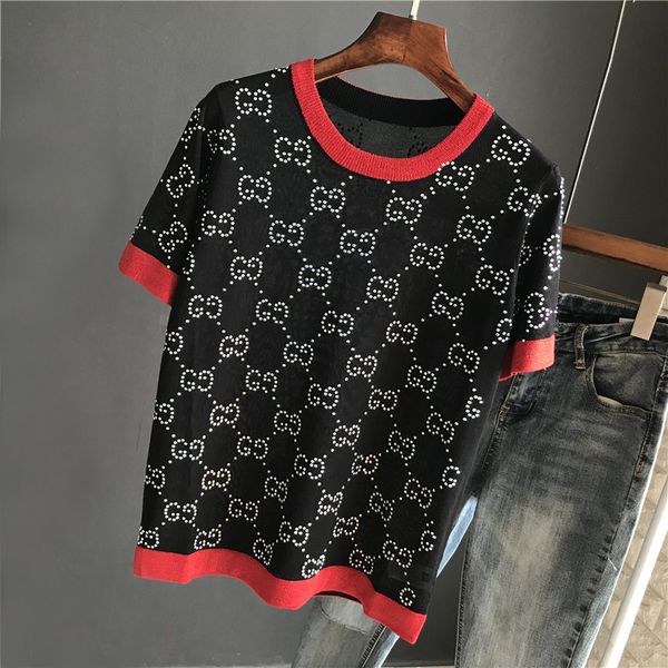 2019 new women de igner t hirt luxury ca ual crop hort leeve letter drilling thin ice women clothe
2019 new women de igner t hirt luxury ca ual crop hort leeve letter drilling thin ice women clothe