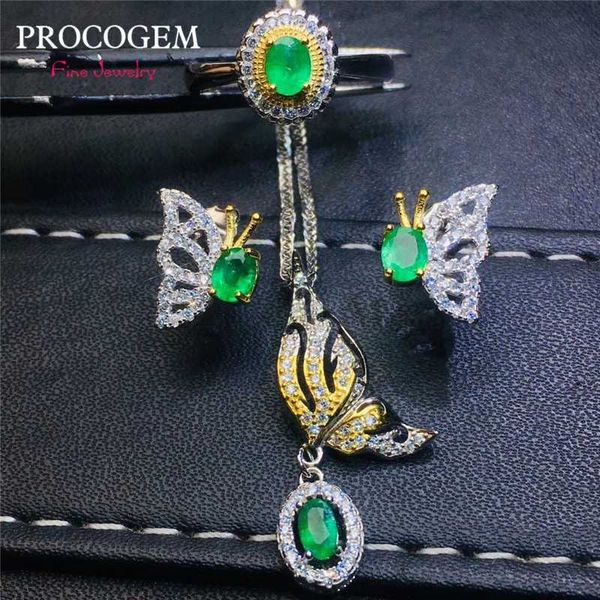 procogem 2020 new natural and genuine emerald fine jewelry 4pcs sets for women necklace ring earrings 925 sterling silver #770, Black
procogem 2020 new natural and genuine emerald fine jewelry 4pcs sets for women necklace ring earrings 925 sterling silver #770, Black