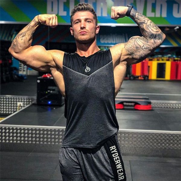 men tank gyms fitness mens summer vest bodybuilding jogging running sleeveless quick dry breathable casual fitness clothing, White;black
men tank gyms fitness mens summer vest bodybuilding jogging running sleeveless quick dry breathable casual fitness clothing, White;black