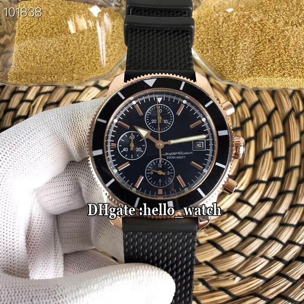 new superocean heritage ii chronograph rose gold case black dial a1331212 miyota quartz chronograph mens watch rubber strap sport watches, Slivery;brown
new superocean heritage ii chronograph rose gold case black dial a1331212 miyota quartz chronograph mens watch rubber strap sport watches, Slivery;brown