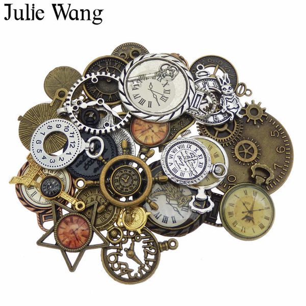 julie wang 10pcs random mixed clock watch face charms alloy necklace pendant finding jewelry making steampunk accessory, Bronze;silver
julie wang 10pcs random mixed clock watch face charms alloy necklace pendant finding jewelry making steampunk accessory, Bronze;silver