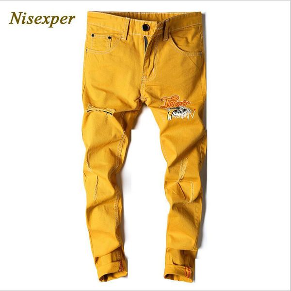 new men skinny jeans yellow denim jean pants good quality men stretch slim long jeans high street style fashion trousers, Blue
new men skinny jeans yellow denim jean pants good quality men stretch slim long jeans high street style fashion trousers, Blue