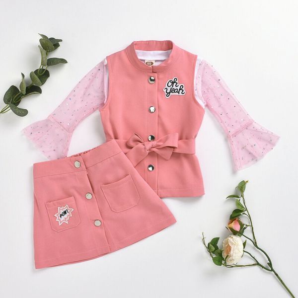 малыш детские дети девочка set mesh shinny с длинным рукавом t-shirt tops + кнопка юбка + жилет пальто outfit мода 3шт одежда костюм, White
малыш детские дети девочка set mesh shinny с длинным рукавом t-shirt tops + кнопка юбка + жилет пальто outfit мода 3шт одежда костюм, White