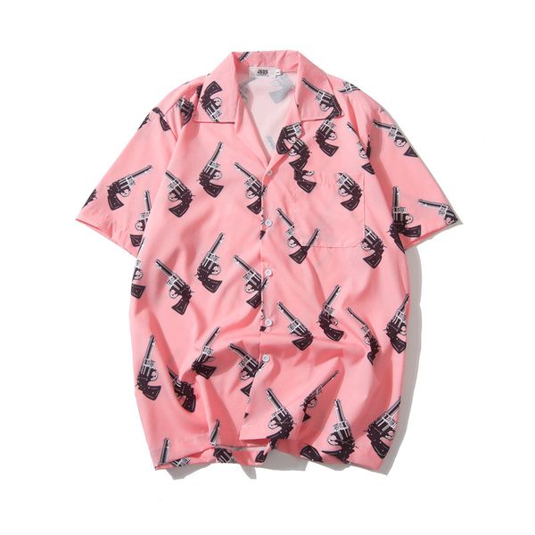 streetwear short sleeve shirts men women lovers summer hawaiian beach 2019 casual pink gun printed men brand flower club shirts, White;black
streetwear short sleeve shirts men women lovers summer hawaiian beach 2019 casual pink gun printed men brand flower club shirts, White;black