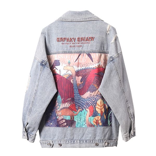 2020 new spring autumn funny cartoon print long denim jacket women vintage streetwear punk style jean jacket casaco feminino, Black
2020 new spring autumn funny cartoon print long denim jacket women vintage streetwear punk style jean jacket casaco feminino, Black