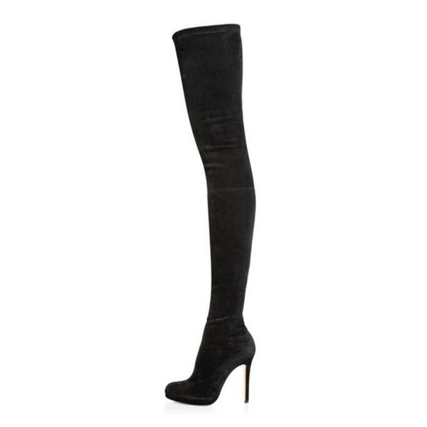 women black stretch over the knee thigh high boots ladies round toe platform high heel spring autumn winter shoes long boots
women black stretch over the knee thigh high boots ladies round toe platform high heel spring autumn winter shoes long boots
