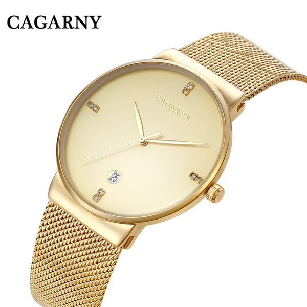 cagarny men's quartz watch stylish simple wristwatch stainless steel strap date display watch hours relogio masculino, Slivery;brown
cagarny men's quartz watch stylish simple wristwatch stainless steel strap date display watch hours relogio masculino, Slivery;brown