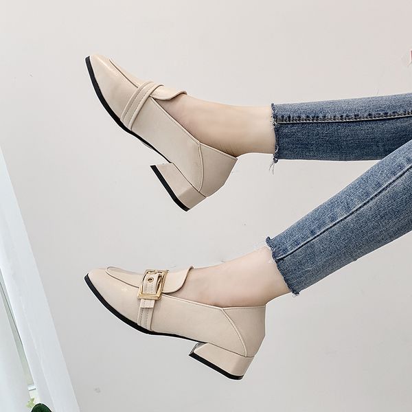 single shoes women wear versatile new style with thick shoes with small four seasons work, Black
single shoes women wear versatile new style with thick shoes with small four seasons work, Black