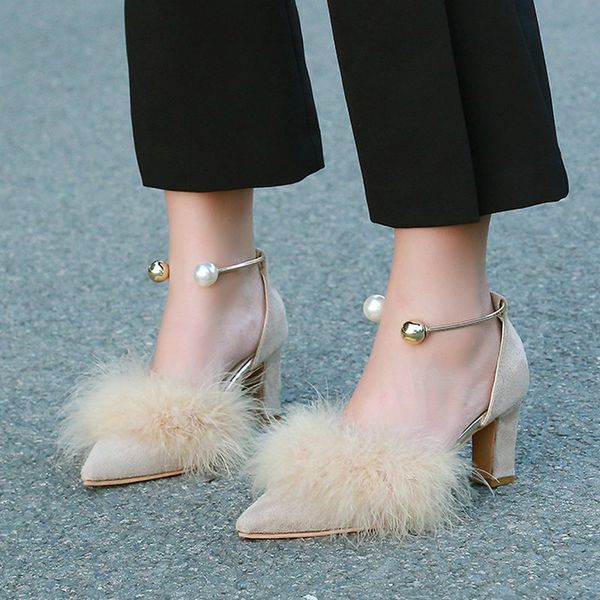plus size 35-51 nice new autumn women pretty pumps high heels fur brand shoes woman elegant pearl female dress footwear, Black
plus size 35-51 nice new autumn women pretty pumps high heels fur brand shoes woman elegant pearl female dress footwear, Black