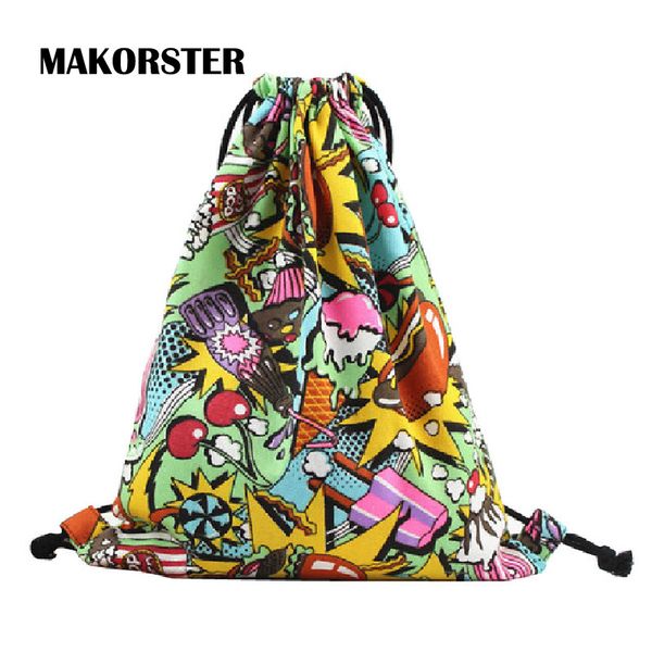 makorster cotton fabric fashion women feminine backpack soft drawstring bag printing backpacks & carriers anime backpack dj0117
makorster cotton fabric fashion women feminine backpack soft drawstring bag printing backpacks & carriers anime backpack dj0117