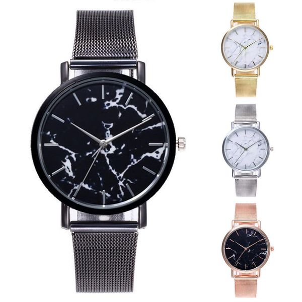 durable fashion ladies watch marble grain round dial mesh band no number analog quartz wrist watch women reloj muje, Slivery;brown
durable fashion ladies watch marble grain round dial mesh band no number analog quartz wrist watch women reloj muje, Slivery;brown