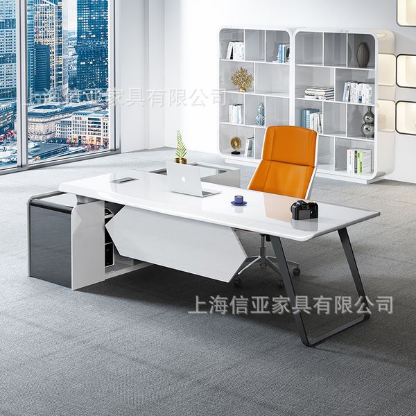 boss table, president table, simple modern baking paint, large shift table, white, in charge of general manager, desk and chair combination
boss table, president table, simple modern baking paint, large shift table, white, in charge of general manager, desk and chair combination