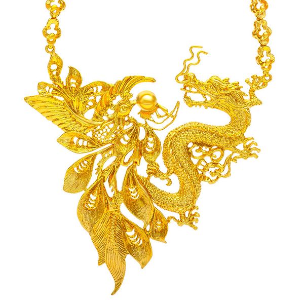retro dragon & phoenix pendant necklace amulet bridal wedding gold filled charm jewelry gift, Silver
retro dragon & phoenix pendant necklace amulet bridal wedding gold filled charm jewelry gift, Silver