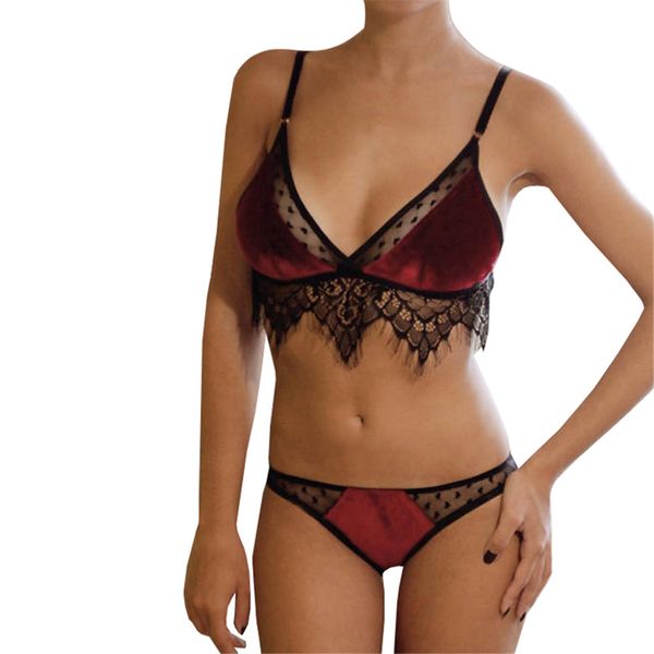lace bra briefs set women deep-v push up bra velvet lingerie set briefs dressing bralette panties sleepwear plus size, Red;black
lace bra briefs set women deep-v push up bra velvet lingerie set briefs dressing bralette panties sleepwear plus size, Red;black
