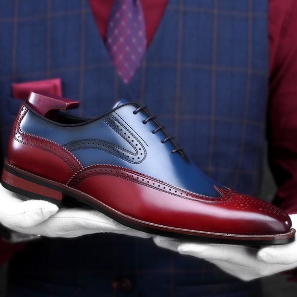 luxury genuine leather men's handmade wedding oxfords square toe heels man breathable formal dress wingtip brogues shoes hkn200, Black
luxury genuine leather men's handmade wedding oxfords square toe heels man breathable formal dress wingtip brogues shoes hkn200, Black