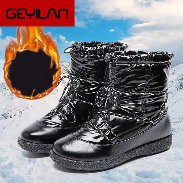 fashion casual ankle boots for women leather waterproof snow boots fur zapatos de mujer plush ladies shoes plus size 35-43, Black
fashion casual ankle boots for women leather waterproof snow boots fur zapatos de mujer plush ladies shoes plus size 35-43, Black