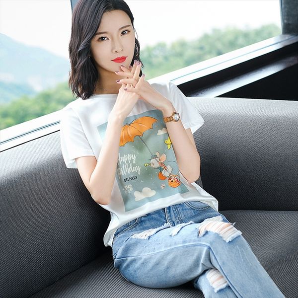 printed short simple and t-shirt summer clothes mulberry printed short simple and silk t-shirt women's summer clothes women's mulb, White
printed short simple and t-shirt summer clothes mulberry printed short simple and silk t-shirt women's summer clothes women's mulb, White