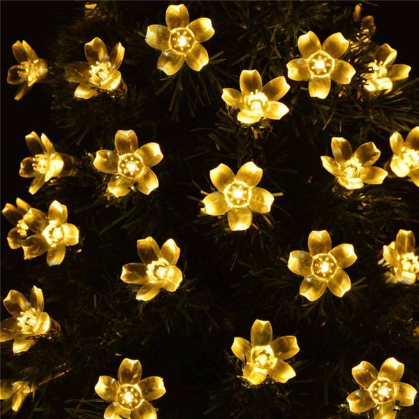 7m 50 leds waterproof cherry blossoms string light solar powered fairy lights for outdoor garden patio
7m 50 leds waterproof cherry blossoms string light solar powered fairy lights for outdoor garden patio