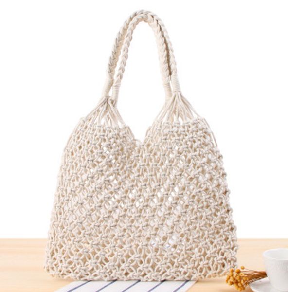 fashion hollow out female cotton rope bag women summer handmade woven beach vacation bag femme casual handbag d110
fashion hollow out female cotton rope bag women summer handmade woven beach vacation bag femme casual handbag d110