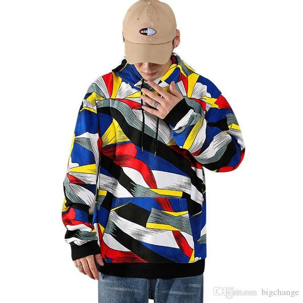 mens pattern print fun contrast color hooded head loose long sleeved casual sweater coat shirt fashion wild, Black
mens pattern print fun contrast color hooded head loose long sleeved casual sweater coat shirt fashion wild, Black
