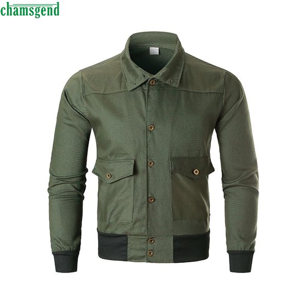 chamsgend spring new men's bomber zipper jacket male casual streetwear hip hop slim fit pilot coat clothing chaqueta de empalme, Black;brown
chamsgend spring new men's bomber zipper jacket male casual streetwear hip hop slim fit pilot coat clothing chaqueta de empalme, Black;brown
