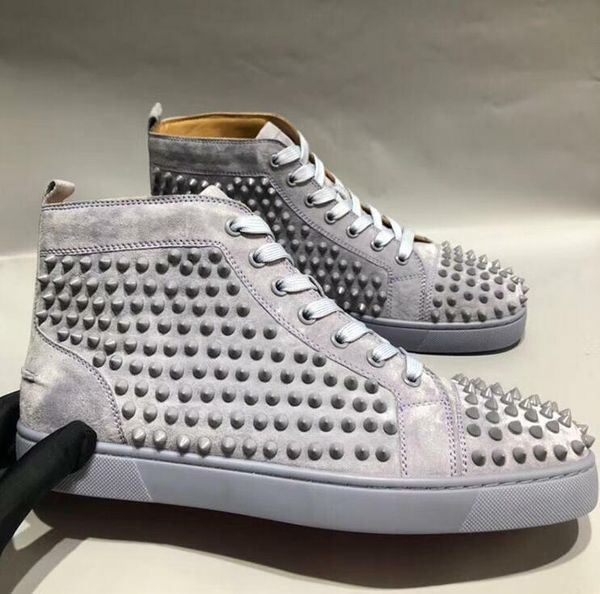 2019 luxury designer shoes high-spikes sneakers genuine leather red bottom sneakers men trainers fashion casual shoes with box, Black
2019 luxury designer shoes high-spikes sneakers genuine leather red bottom sneakers men trainers fashion casual shoes with box, Black