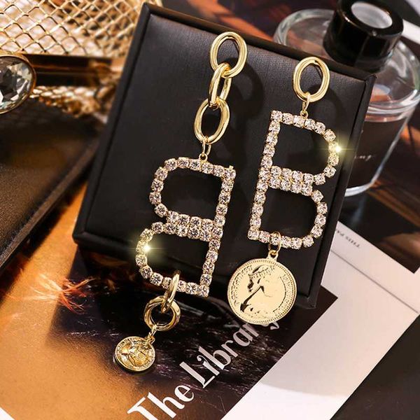 fashion letter b chain earrings for women crystal luxury wedding rhinestone earring gold color y12257, Silver
fashion letter b chain earrings for women crystal luxury wedding rhinestone earring gold color y12257, Silver