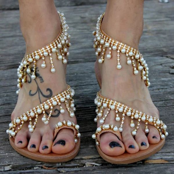 women sandals bohemia summer shoes woman string bead flat sandals for beach shoes female plus size flip flop chaussures femme, Black
women sandals bohemia summer shoes woman string bead flat sandals for beach shoes female plus size flip flop chaussures femme, Black
