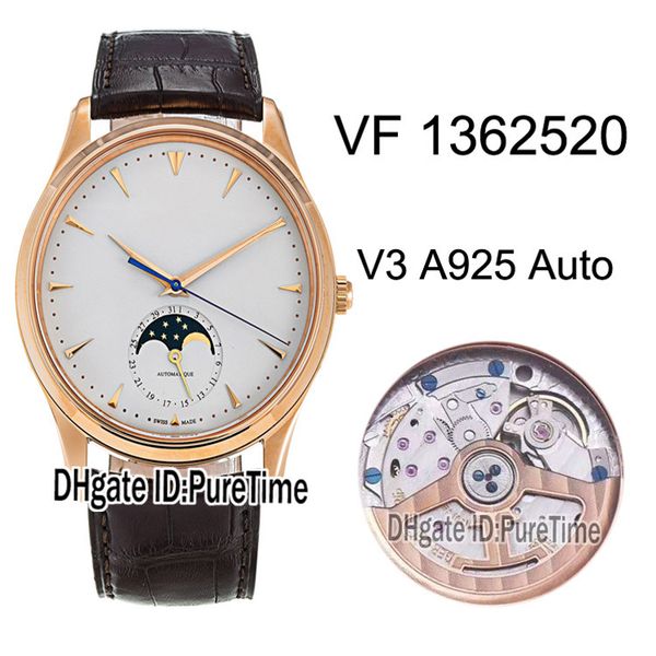 vf v3 master ultra thin moon 1362520 rose gold white dial jlc a925 automatic mens watch leather (correct moon phase) edition puretime, Slivery;brown
vf v3 master ultra thin moon 1362520 rose gold white dial jlc a925 automatic mens watch leather (correct moon phase) edition puretime, Slivery;brown