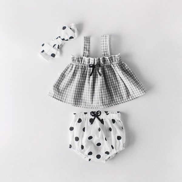 ins new baby plaid sleeveless suspender + bread pants + hair belt three piece set for baby girl, Blue
ins new baby plaid sleeveless suspender + bread pants + hair belt three piece set for baby girl, Blue