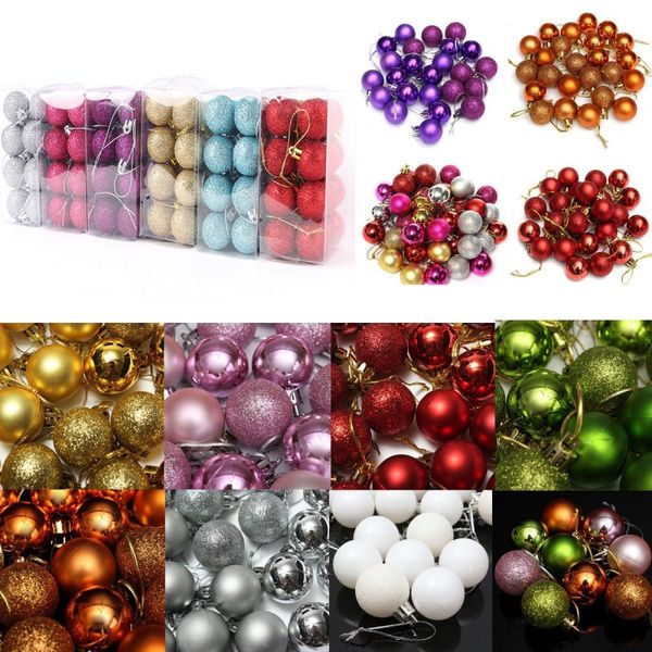 24 pcs/set glitter chic christmas tree ball baubles xmas party wedding hanging ornament christmas decoration
24 pcs/set glitter chic christmas tree ball baubles xmas party wedding hanging ornament christmas decoration