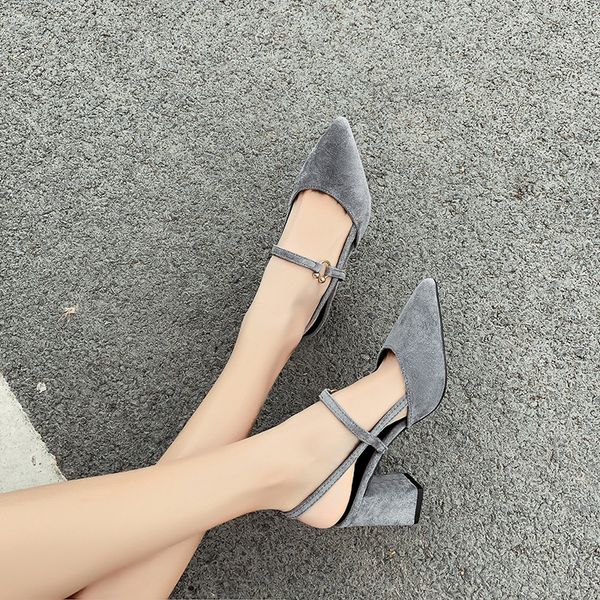 high heel sandal for women closed toe sandals velvet shoes block heels 2019 women's suit female beige heeled comfort block, Black
high heel sandal for women closed toe sandals velvet shoes block heels 2019 women's suit female beige heeled comfort block, Black