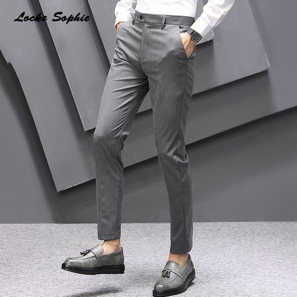 1pcs mens plus size pencil pants trousers 2020 summer cotton blend stripe elastic splicing suit men's skinny business trousers, Black
1pcs mens plus size pencil pants trousers 2020 summer cotton blend stripe elastic splicing suit men's skinny business trousers, Black