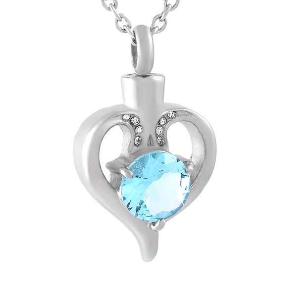 new z819 blue/clear crystal inlay heart cremation ashes jewelry pendant for women stainless steel memorial locket necklace, Silver
new z819 blue/clear crystal inlay heart cremation ashes jewelry pendant for women stainless steel memorial locket necklace, Silver