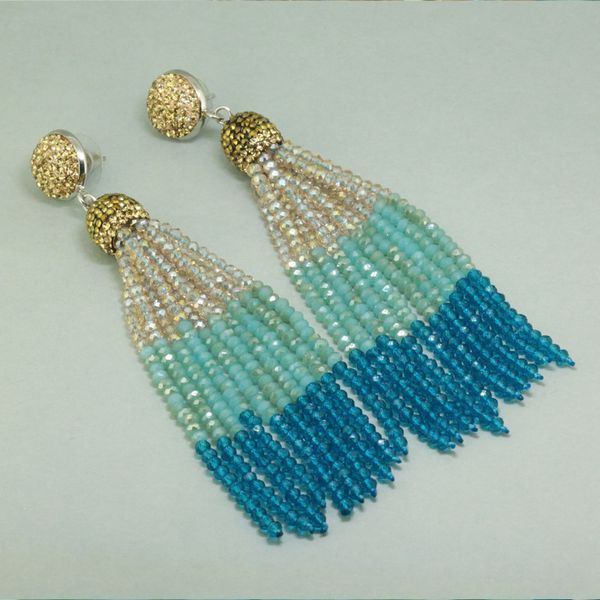 bohemia boho 3 colors grey blue shaded bead tassel with silvery cz crown charm long dangle earrings statement jewelry for women, Silver
bohemia boho 3 colors grey blue shaded bead tassel with silvery cz crown charm long dangle earrings statement jewelry for women, Silver